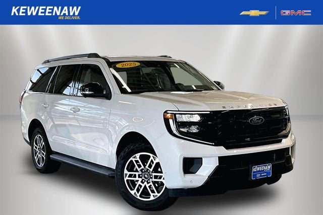 2025 Ford Expedition Active in White — front three-quarter view