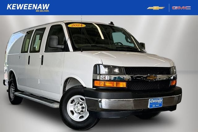 2024 Chevrolet Express Cargo 2500 WT in Summit White — front three-quarter view