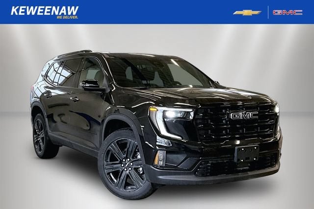 2026 GMC Acadia Elevation in Ebony Twilight Metallic — front three-quarter view