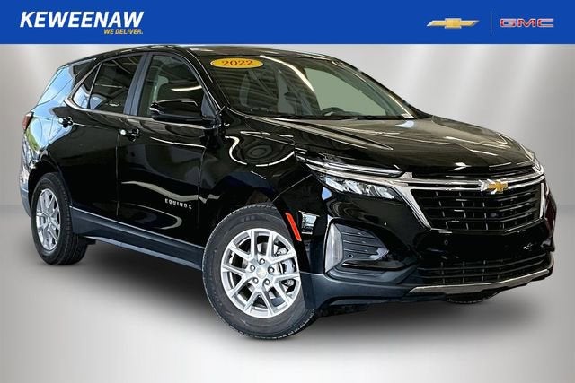 2022 Chevrolet Equinox LT in Mosaic Black Metallic — front three-quarter view