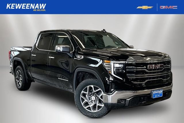 2026 GMC Sierra 1500 SLT in Onyx Black — front three-quarter view