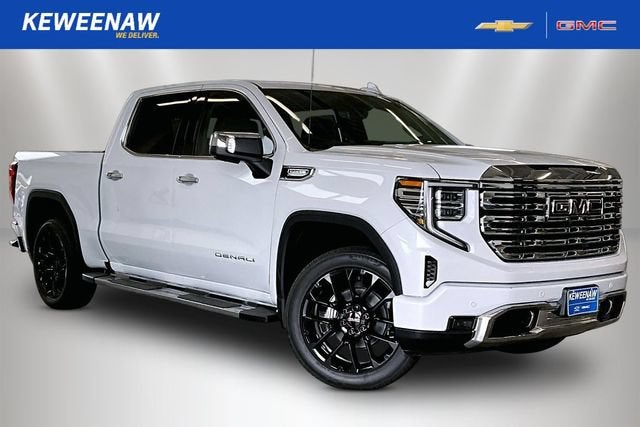 2026 GMC Sierra 1500 Denali in Glacier White Tricoat — front three-quarter view