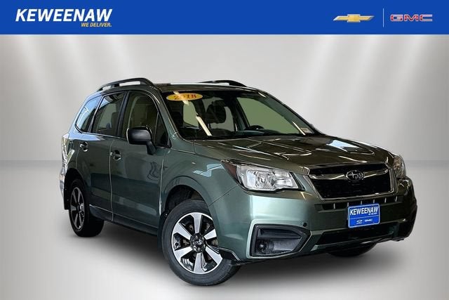 2018 Subaru Forester 2.5i in Green — front three-quarter view